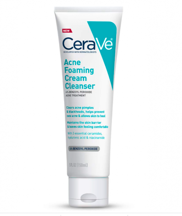  Cerave | Acne Foaming Cream Face Cleanser - აკნეს დასაბანი კრემ-გელი ბენზოლ პეროქსიდით