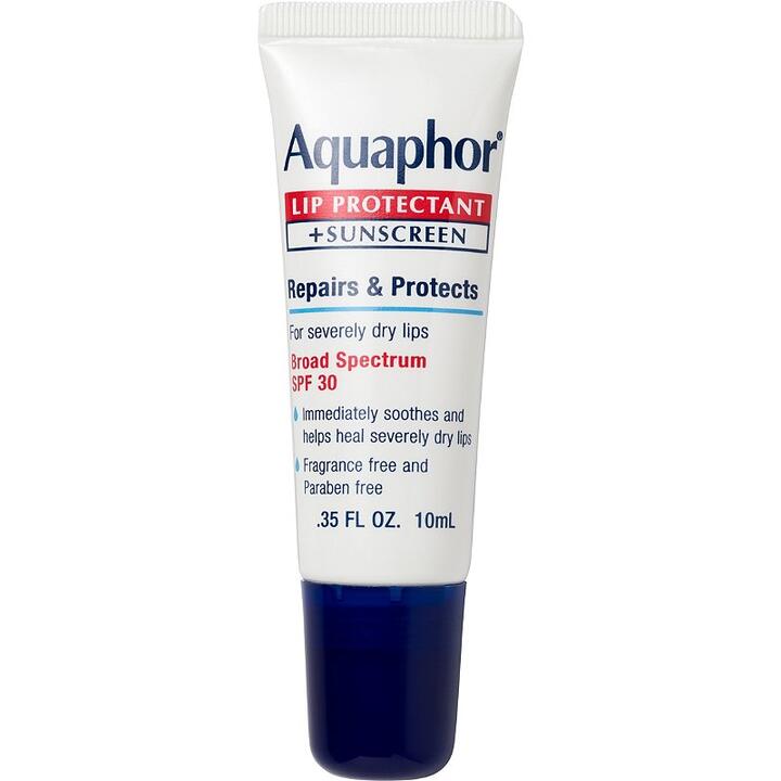 Aquaphor | Lip Repair + Protect Broad Spectrum SPF 30 - აღმდგენი ტუჩის ბალმი მზის დამცავით SPF 30