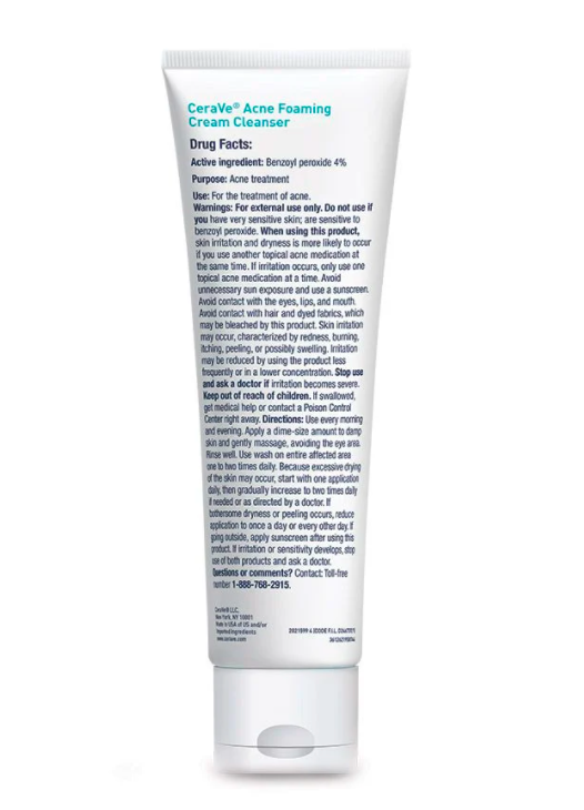  Cerave | Acne Foaming Cream Face Cleanser